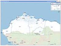 North Slope Borough (), Ak Carrier Route Wall Map